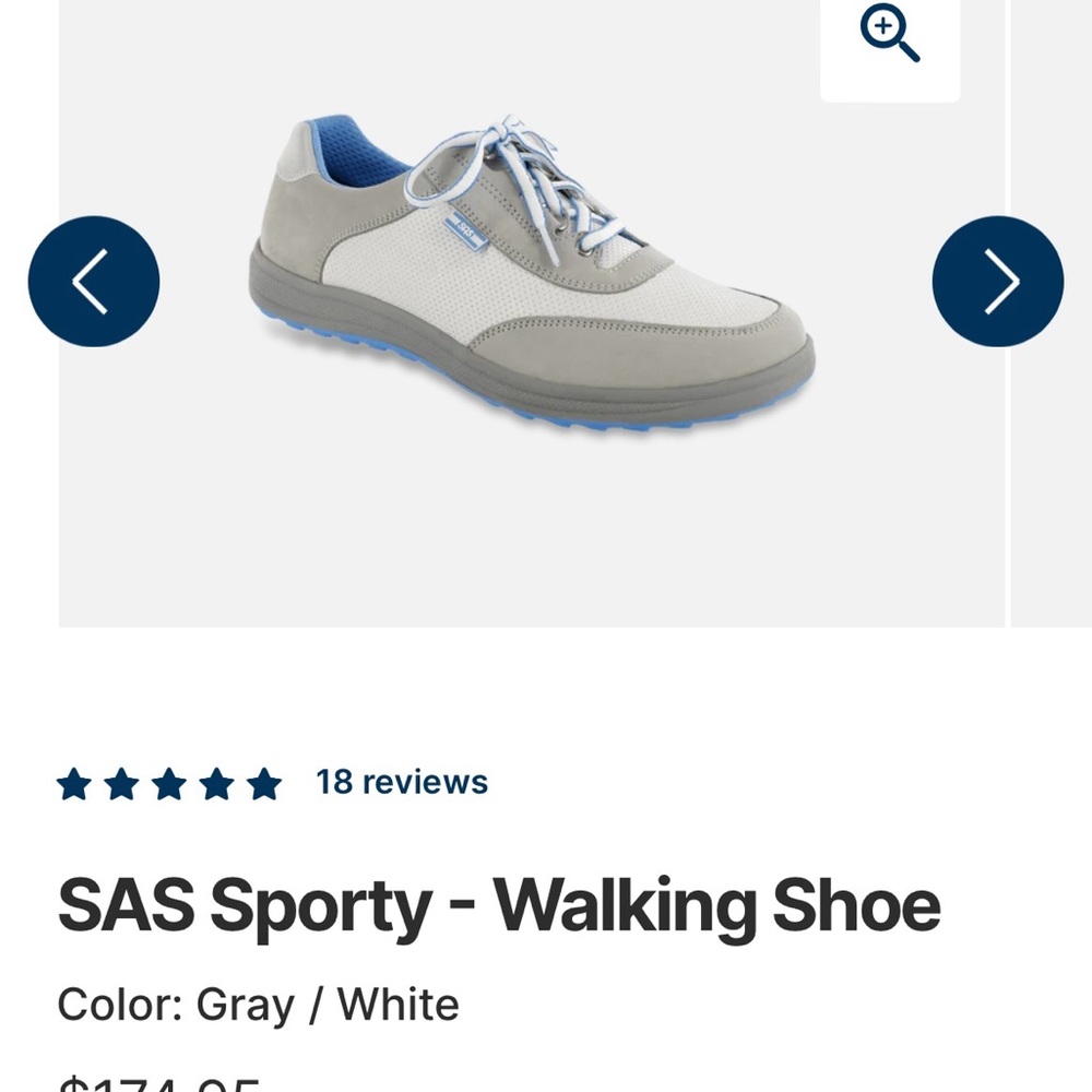 SAS casual walking shoe. Great support shoe…only worn 3-4 times. Clean